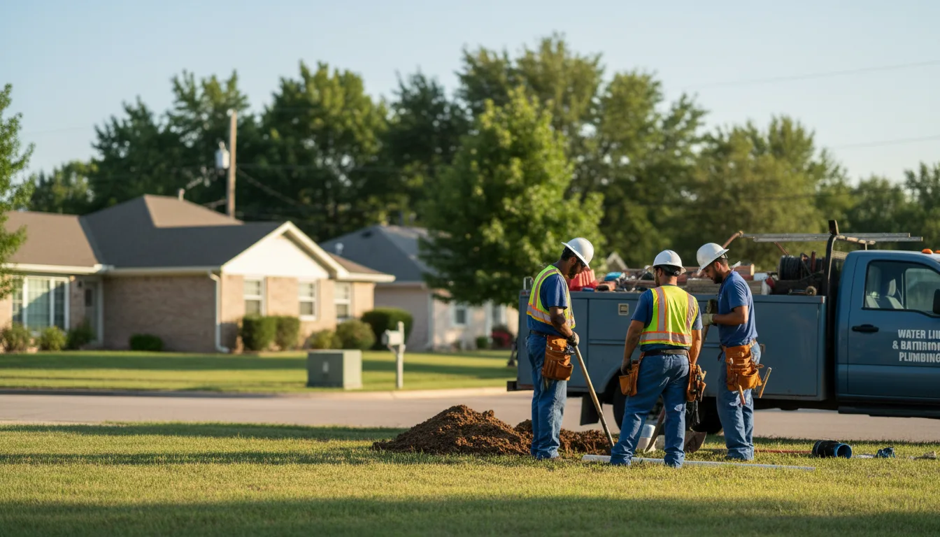 Residential water line and bathroom plumbing service in Saint Edward, NE